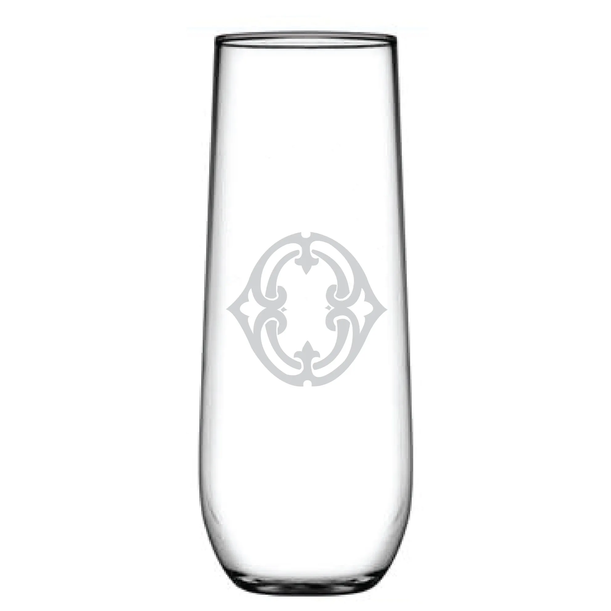 1-Letter Monogrammed Stemless Champagne Flute