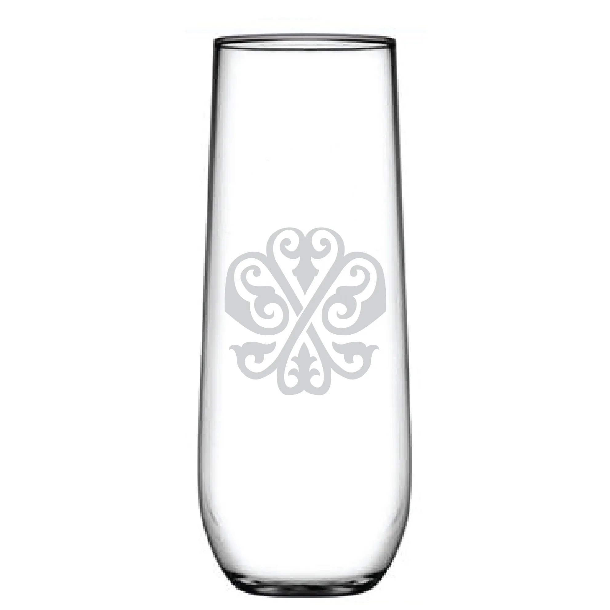 1-Letter Monogrammed Stemless Champagne Flute