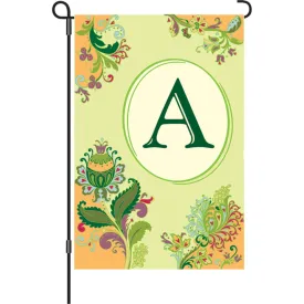 12 in. Spring Monogram Flag - A