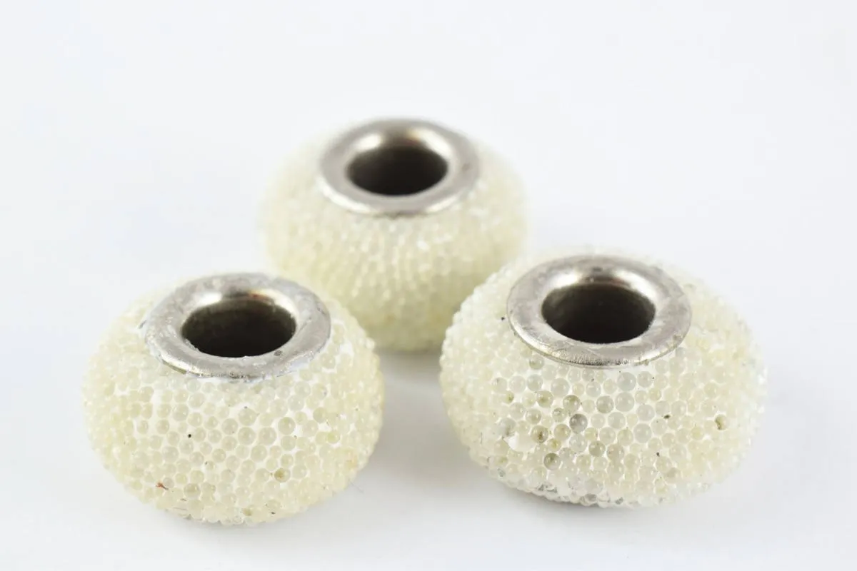 13x9mm Indonesian Clay Beads Handmade Beads 8 PCs, Bohemian Bali Style Jewelry Making Decorative Round Beads