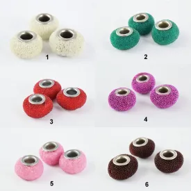 13x9mm Indonesian Clay Beads Handmade Beads 8 PCs, Bohemian Bali Style Jewelry Making Decorative Round Beads