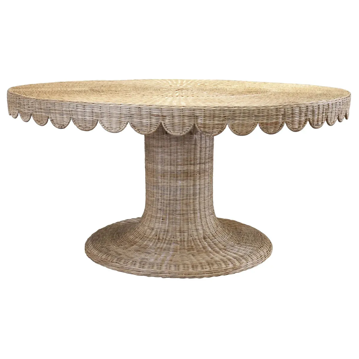 60" Round Woven Coco Dining Table