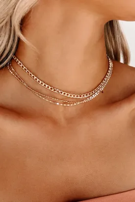 Almost Anything Layered Chain Necklace (Gold)