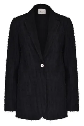 Alysi Fringe Blazer - Black