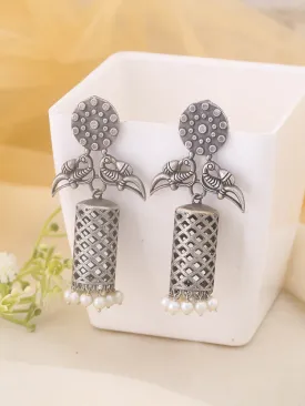 Antique Saifina Oxidised Jhumkis