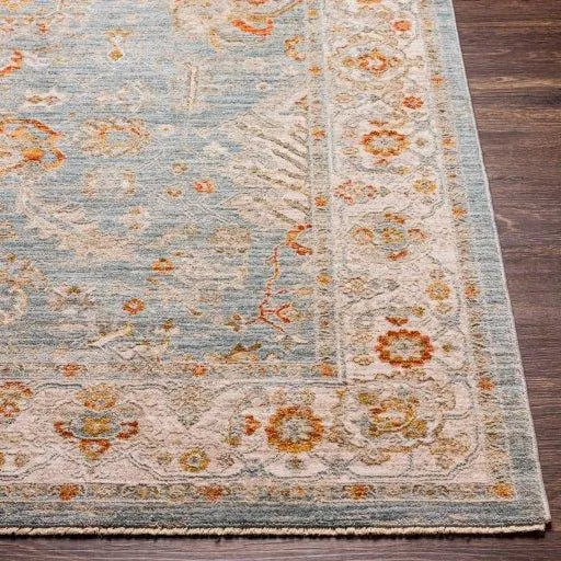 Avant Garde Blue, Grey & Rust Woven Area Rug -  Available in a Variety of Sizes