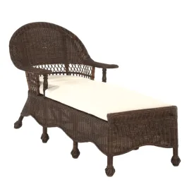 Beach House Wicker Chaise Lounge