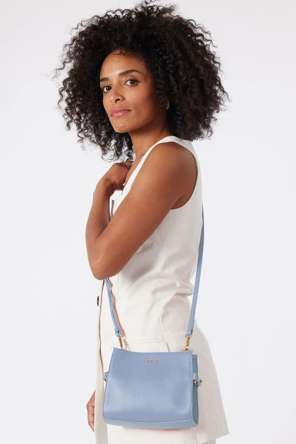 Birdie Hydrangea Leather Crossbody Bag