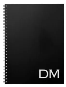 Black Initial Spiral Notebooks