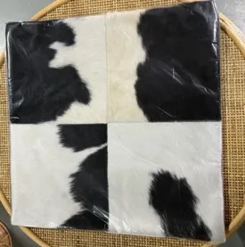 Black/White Cowhide Cushion Cover