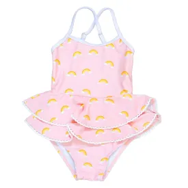 Blueberry Bay Rainbow Sand Castle Retreat One Piece Swimsuit