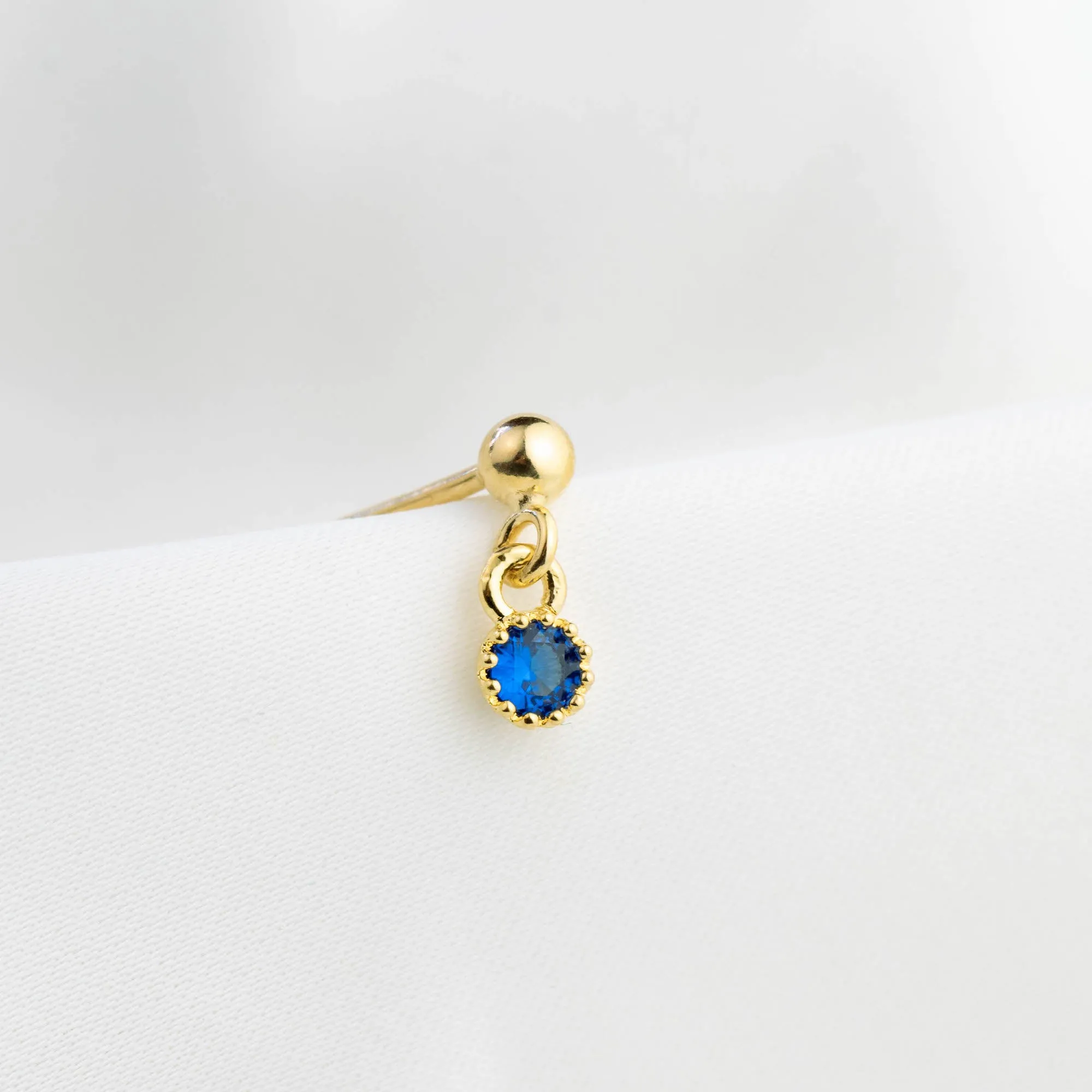 Bohemian Blue Zirconia Earpin