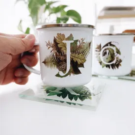 Botanical Monogram Enamel Mug