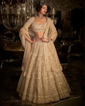 Champagne Pearl Lehenga Set