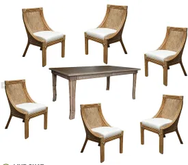 CLASSIC NATURAL  DINING SET