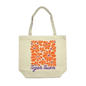 Floral Pattern Canvas Tote