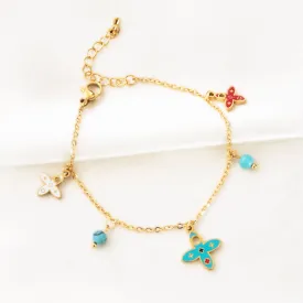 Flower Tiny Charm Bracelet