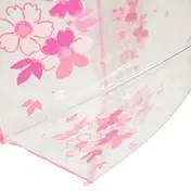 Girl's Clear Pink Floral Print 17" Umbrella