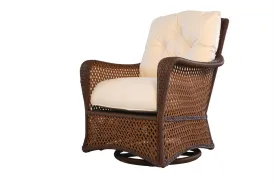 Grand Traverse Outdoor Wicker Swivel Glider