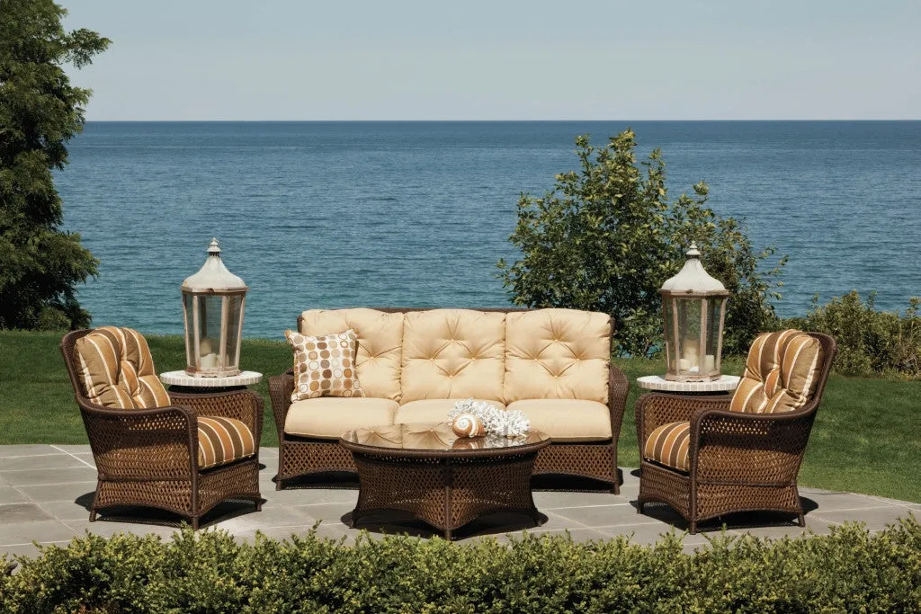 Grand Traverse Outdoor Wicker Swivel Glider