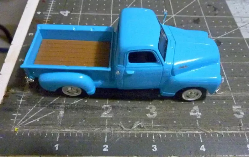 Light Blue Farmhouse Truck, Blue diecast truck