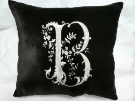 Monogram  Velvet Pillow, Personalized Wedding Gift