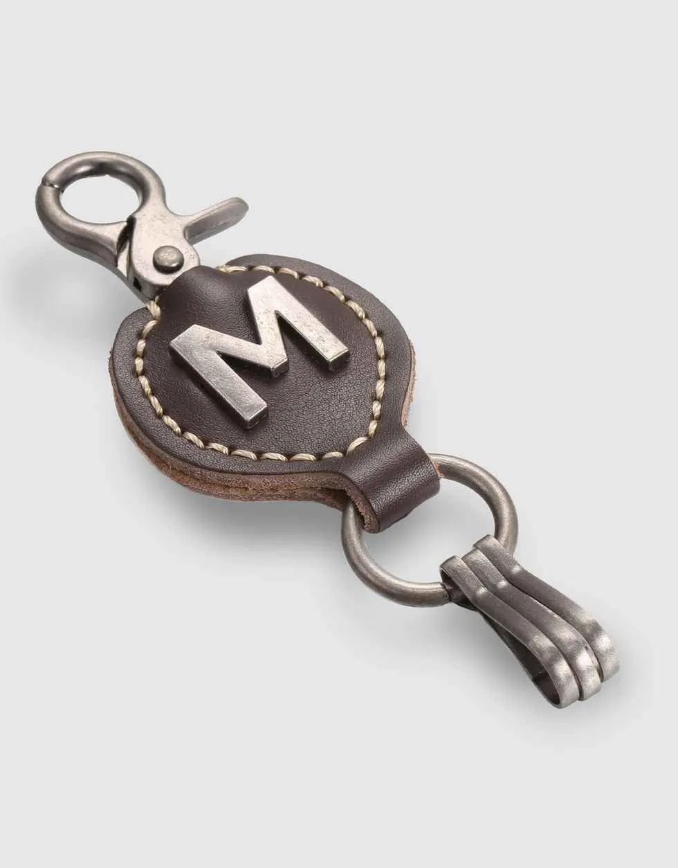 Monogrammed Ringlet Alphabet Keychain