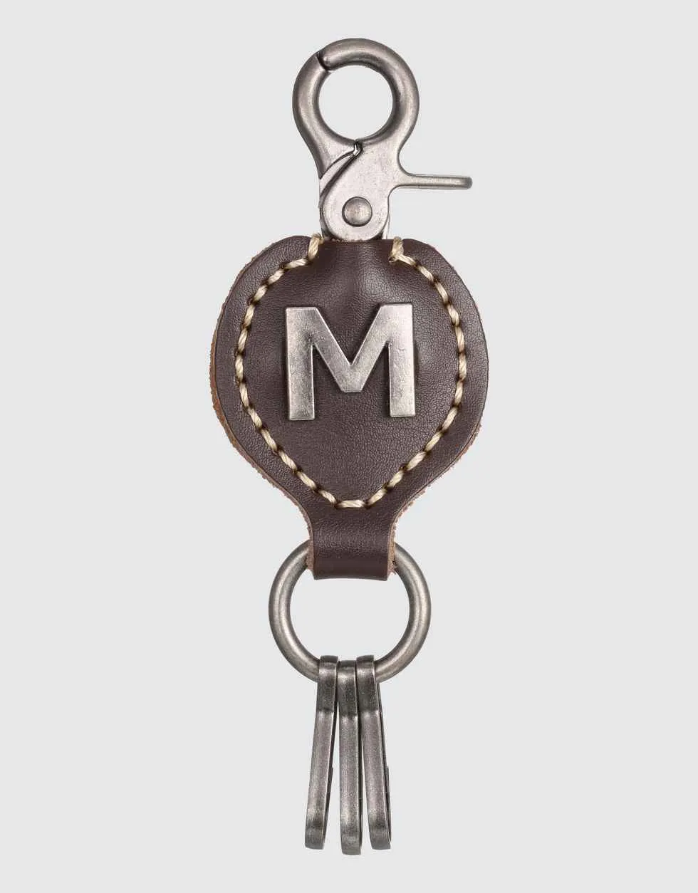 Monogrammed Ringlet Alphabet Keychain