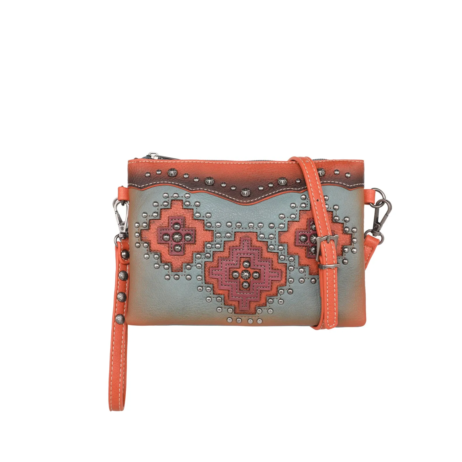 MW1220-181 Montana West Cut-out Aztec Collection Crossbody/Wristlet