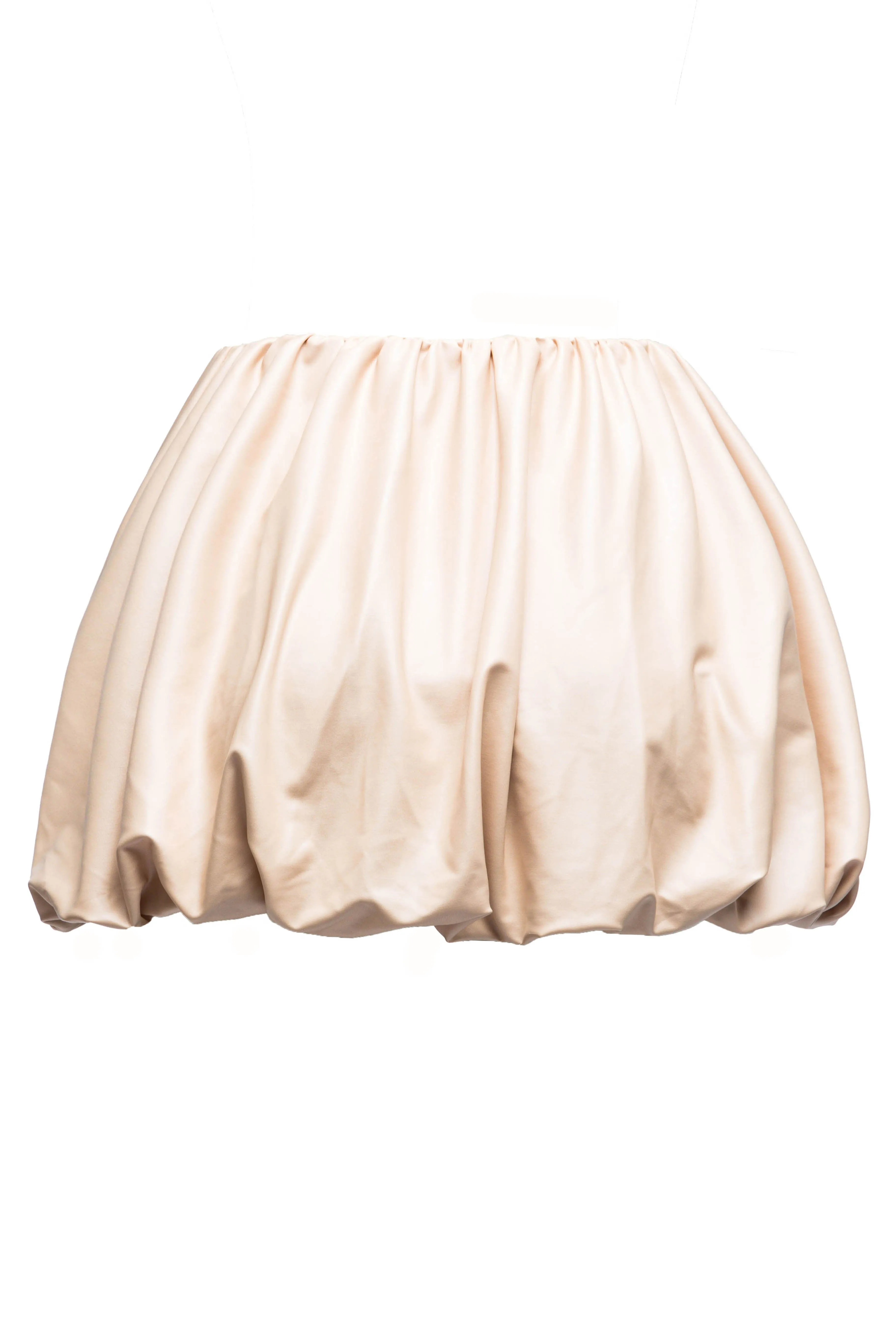 PU Leather Bubble Mini Skirt