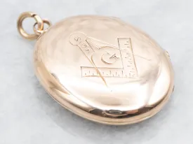 "AD" Engraved Masonic Locket