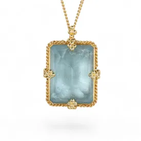 Rectangular Aquamarine Necklace