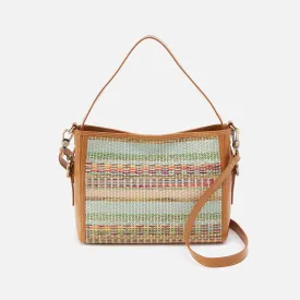 Render Small Crossbody in Multi Weave With Leather Trim - Sea Dream Stripe