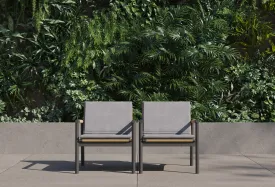 Wicker   Aluminum Outdoor Flex - 2 Armchairs