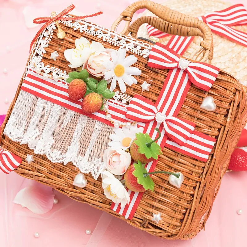 Wicker Strawberry Purse