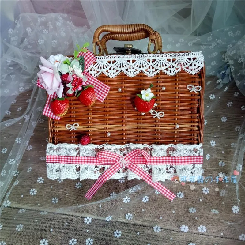 Wicker Strawberry Purse